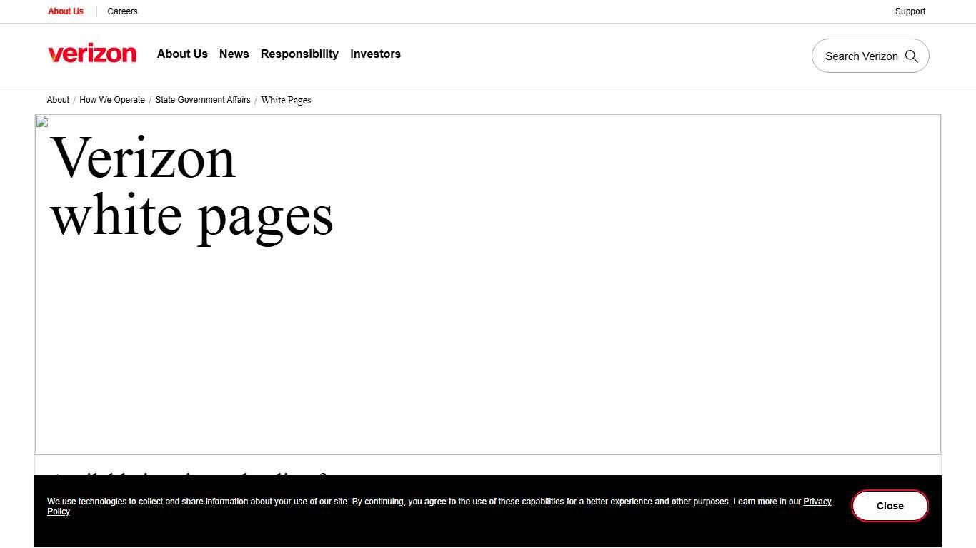 White Pages - online and printed directory information | About Verizon