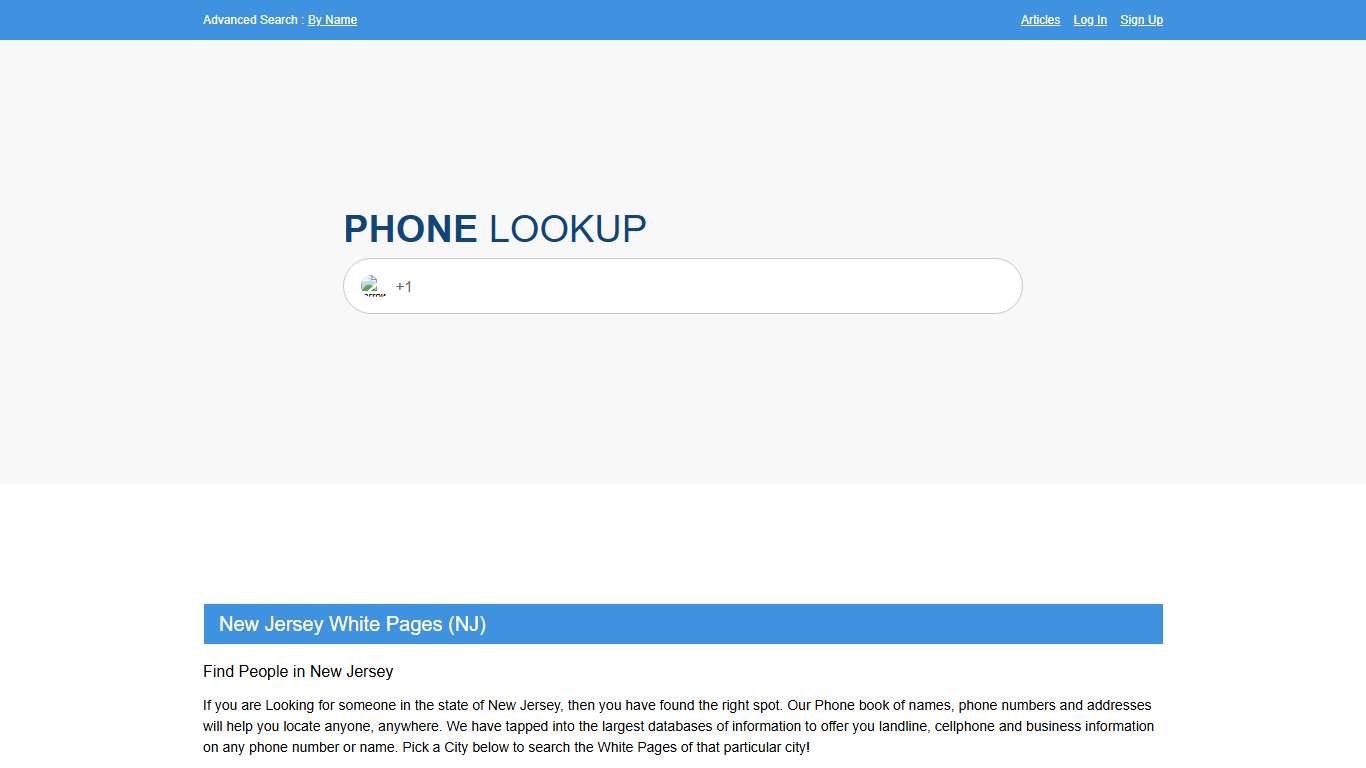 New Jersey White Pages - NJ Phone Directory Lookup